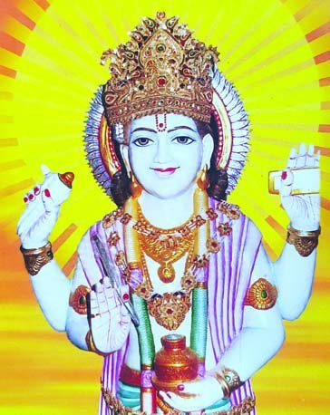 Marble idol of Chitragupta